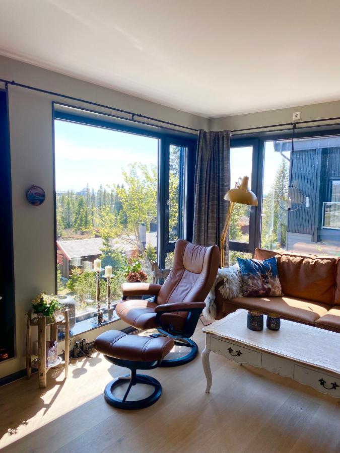 Leilighet Med Panoramautsikt Sjusjoen Innendors Parkering Buitenkant foto
